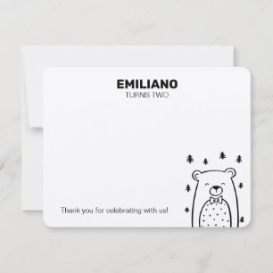 Bär mit Krawatte, Notecards Mitteilungskarte