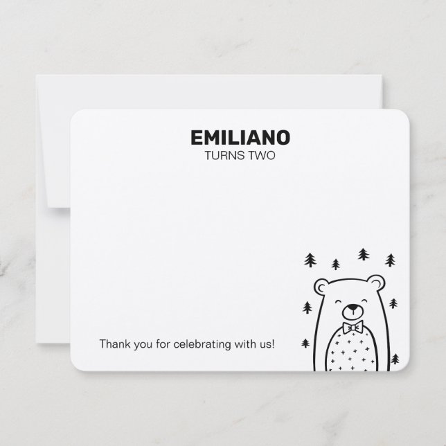 Bär mit Krawatte, Notecards Mitteilungskarte (Vorderseite)