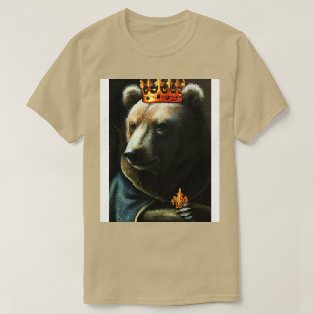 Bär mit Krone 10 T-Shirt (Design vorne)