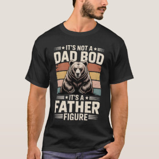 Bär mit Retro-Streifen T-Shirt