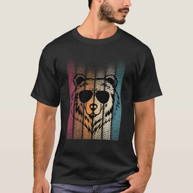Bär mit Sonnenbrille T-Shirt (Vorderseite)