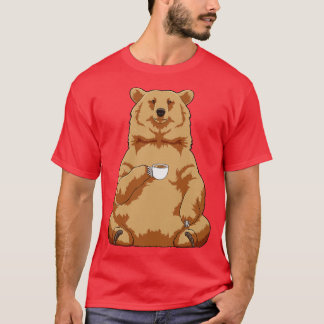 Bär mit Tasse Kaffee T-Shirt