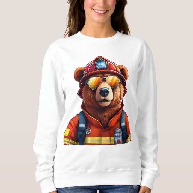Bär mit Uniform Sweatshirt (Vorderseite)