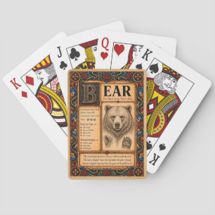 Bär, mittelalterliche Bestiarien-Kunst Spielkarten