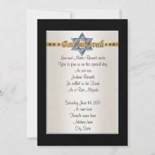 Bar Mitvah Einladung formalen blauen Star von Davi