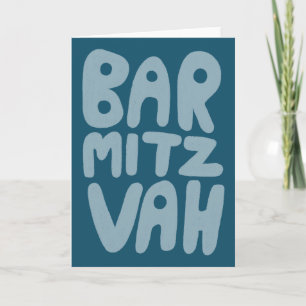 BAR MITZVAH Anpassbar Modern Blau Teal Karte