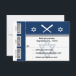 Bar Mitzvah Baseball Ticket UAWG Einladung<br><div class="desc">Navy Blue und Gray Baseball Ticket mit dem Star of David für Ihre Bar Mitzvah / Bat Mitzvah RSVP Karte. Zwei Baseballschläger und Mitte Star of David in einer verblassten blauen Farbe. Wenn das Farbschema nicht das ist, was Sie gewollt haben, senden Sie bitte eine E-Mail an paula@labellarue.com BEVOR Sie...</div>