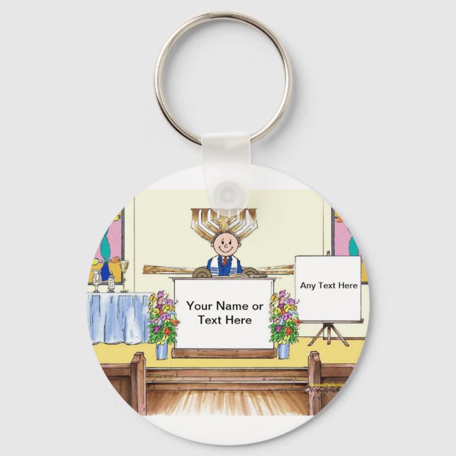 Bar Mitzvah Cartoon von PrintedPerfection.com Schlüsselanhänger (Vorderseite)