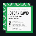 BAR MITZVAH einfache moderne Typografie kelgrün Einladung<br><div class="desc">durch kat massard >>> kat@simplysweetPAPERIE.com << << CONTACT ME für den benutzerdefinierten Wortlaut oder um irgendwelche Zeilen in hebräischer Liebe das Design hinzuzufügen, aber möchte einige Änderungen sehen - ein anderes Farbschema, Produkt, ein Foto hinzufügen oder angepasst für einen anderen Anlass - keine Sorgen einfach kontaktieren Sie mich - ich...</div>