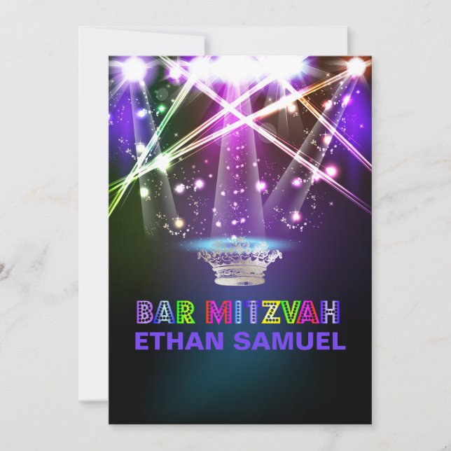 Bar mitzvah einladung (Vorderseite)