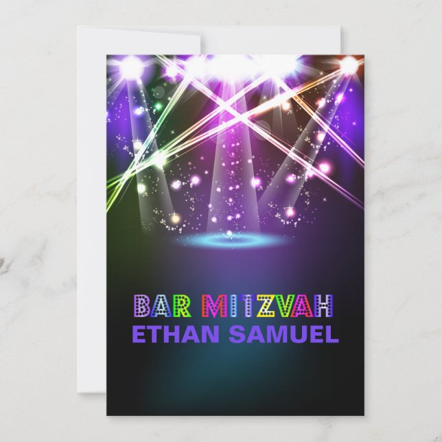 Bar mitzvah einladung (Vorderseite)