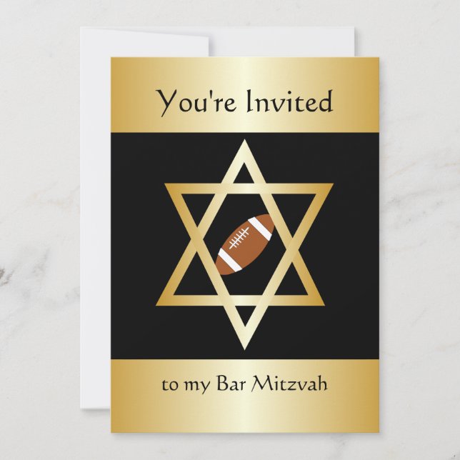 Bar Mitzvah Einladung (Vorderseite)