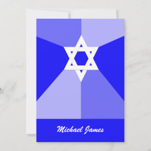 Bar Mitzvah Einladung Blue Star von David Einladun
