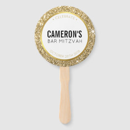 BAR MITZVAH FAN selfie klassischer cooler Glitzer Fächer