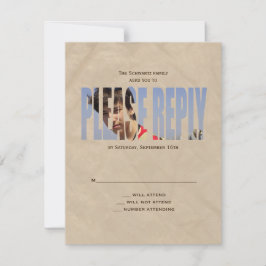 Bar Mitzvah Foto UAWG Replik Karte in Tan