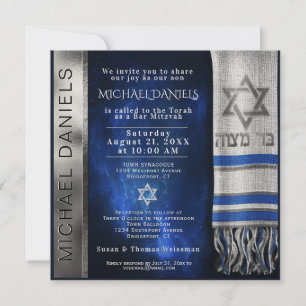 Bar Mitzvah Gebet Shawl Einladung
