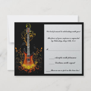 Bar mitzvah-Gitarrenkarte RSVP Karte