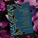 Bar Mitzvah Gold Navy Blue Star von David Einladung<br><div class="desc">Bar Mitzvah Gold Navy Blue Star von David Bar Mitzvah und Bat Mitzvah Einladung Set von Umua entworfen. Gedruckt und ausgeliefert von Zazzle oder seinen Partnern.</div>