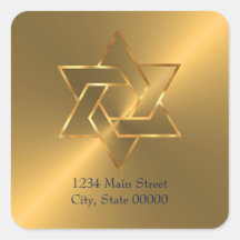 Bar Mitzvah Gold Star der David Rücksendeadresse
