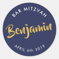 BAR MITZVAH Gönnen modernen marineblauen Imitaten