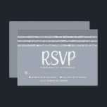 Bar Mitzvah Gray Silver Tallit Script Bold Modern RSVP Karte<br><div class="desc">Seien Sie stolz, freuen Sie sich und feiern Sie diesen Meilenstein Ihres Lieblings-Bar Mitzvah mit dieser coolen, einzigartigen, modernen, personalisierten UAWG Insert-Karte für Ihre Veranstaltung! . Fett, weiße Schrift Typografie, Star of David, und ein weich grauer und silberner Glitzer gestreift tallit inspirierte grafische Overlay ein einfaches, leichteres, weiches graues Hintergrundbild....</div>