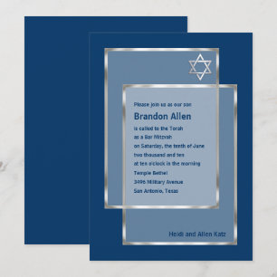 Bar Mitzvah Invitation Toute Couleur Que Vous Aime
