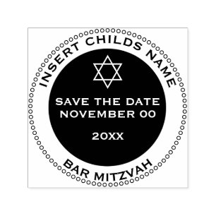 Bar mitzvah Jungen Sternenjungen Permastempel