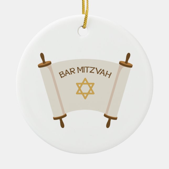 Bar Mitzvah Keramik Ornament (Vorne)