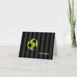 Bar Mitzvah Lime Green und Black Soccer Ball