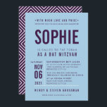 BAR MITZVAH Moderne Blockbauweise Aubergine Bluebe Einladung<br><div class="desc">von kat massard >>> WWW.SIMPLYSWEETPAPERIE.COM << - - - - - - - - - - - - KONTAKTIEREN SIE MICH, um Ihren Typ perfekt Liebe das Design, aber möchte einige Veränderungen sehen - ein anderes Farbschema, Produkt, ein Foto oder angepasst für einen anderen Anlass - keine Sorgen einfach kontaktieren...</div>