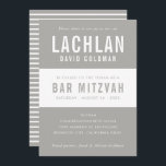 BAR MITZVAH Moderne Minimaltypografie grau Einladung<br><div class="desc">durch kat massard >>> WWW.SIMPLYSWEETPAPERIE.COM << << CONTACT ME für den benutzerdefinierten Wortlaut oder um irgendwelche Zeilen in hebräischer Liebe das Design hinzuzufügen, aber möchte einige Änderungen sehen - ein anderes Farbschema, Produkt, ein Foto hinzufügen oder angepasst für einen anderen Anlass - keine Sorgen einfach kontaktieren Sie mich - ich...</div>