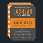 BAR MITZVAH Moderne Minimaltypografie, grau-orange Einladung<br><div class="desc">durch kat massard >>> WWW.SIMPLYSWEETPAPERIE.COM << << CONTACT ME für den benutzerdefinierten Wortlaut oder um irgendwelche Zeilen in hebräischer Liebe das Design hinzuzufügen, aber möchte einige Änderungen sehen - ein anderes Farbschema, Produkt, ein Foto hinzufügen oder angepasst für einen anderen Anlass - keine Sorgen einfach kontaktieren Sie mich - ich...</div>