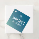 BAR MITZVAH Moderner, blauer Pfefferminzverlauf Geschenkanhänger<br><div class="desc">von kat massage >>> https://linktr.ee/simplysweetpaperie <<<</div>