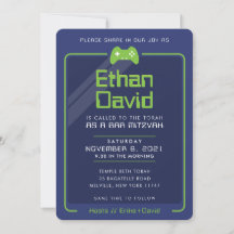BAR MITZVAH Moderner Gamer Kontrolle Neon Green 2