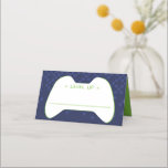 BAR MITZVAH Moderner Gamer Kontrolle Neon Green Platzkarte<br><div class="desc">von kat massard >>> kat@simplysweetPAPERIE.com << An Trend, niedliches Design für Ihre Event Empfang PLATZKARTEN, mit Hand schreiben Gäste Namen und fügen Tischnummer TIP :: 1. Um Grafiken und Schriftart zu ändern/zu verschieben und mehr Text hinzuzufügen - klicken Sie auf den Knopf "Anpassen" - - - - - - -...</div>