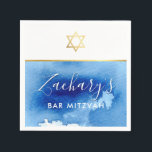 BAR MITZVAH Moderner Goldstar Serviette<br><div class="desc">von kat massage >>> WWW.SIMPLYSWEETPAPERIE.COM <<<</div>