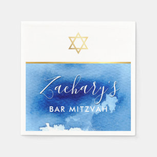 BAR MITZVAH Moderner Goldstar Serviette