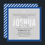 BAR MITZVAH Moderner Name Graublau Einladung<br><div class="desc">durch kat massard >>> kat@simplysweetPAPERIE.com << << CONTACT ME für den benutzerdefinierten Wortlaut oder um irgendwelche Zeilen in hebräischer Liebe das Design hinzuzufügen, aber möchte einige Änderungen sehen - ein anderes Farbschema, Produkt, ein Foto hinzufügen oder angepasst für einen anderen Anlass - keine Sorgen einfach kontaktieren Sie mich - ich...</div>