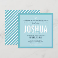 BAR MITZVAH Moderner Name leuchtend blau