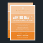 BAR MITZVAH Moderner Ober-Farbverlauf fett orange Einladung<br><div class="desc">durch kat massard >>> kat@simplysweetPAPERIE.com << << CONTACT ME für den benutzerdefinierten Wortlaut oder um irgendwelche Zeilen in hebräischer Liebe das Design hinzuzufügen, aber möchte einige Änderungen sehen - ein anderes Farbschema, Produkt, ein Foto hinzufügen oder angepasst für einen anderen Anlass - keine Sorgen einfach kontaktieren Sie mich - ich...</div>