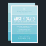BAR MITZVAH Moderner Ober Gradientenstrahlblau Einladung<br><div class="desc">durch kat massard >>> kat@simplysweetPAPERIE.com << << CONTACT ME für den benutzerdefinierten Wortlaut oder um irgendwelche Zeilen in hebräischer Liebe das Design hinzuzufügen, aber möchte einige Änderungen sehen - ein anderes Farbschema, Produkt, ein Foto hinzufügen oder angepasst für einen anderen Anlass - keine Sorgen einfach kontaktieren Sie mich - ich...</div>