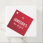 BAR MITZVAH Moderner Sternroter Bordeaux-Farbverla Geschenkanhänger<br><div class="desc">von kat massage >>> https://linktr.ee/simplysweetpaperie <<<</div>