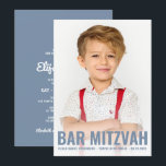 Bar Mitzvah Moderner und Einfaches Star von David  Einladung<br><div class="desc">Dieses Design besteht aus spielerisch kursiven Skripten,  die durch einfache san-Serif Typografie bekämpft werden. Dieses Design ist modern und einfach. Fügen Sie ein Foto hinzu.

Verfügbar unter:
http://www.zazzle.com/store/selectpartysupplies</div>