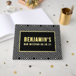 BAR MITZVAH Modernes, fett geometrisches Muster sc Gästebuch<br><div class="desc">von kat massage >>> https://linktr.ee/simplysweetpaperie <<<</div>