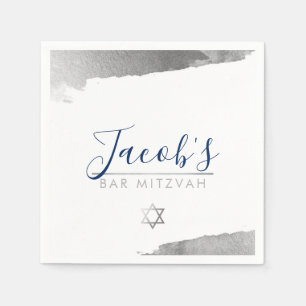 BAR MITZVAH Modernes Luxusschiff mit Goldsilber un Serviette