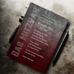 Bar Mitzvah Ombre Grunge Red Einladung<br><div class="desc">Bar Mitzvah Ombre Grunge Red Bar Mitzvah und Bat Mitzvah Einladung Sets von Umua entworfen. Gedruckt und ausgeliefert von Zazzle oder seinen Partnern.</div>