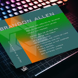 Bar Mitzvah Orange und Green auf jeder Farbe Einladung<br><div class="desc">Bar Mitzvah und Bat Mitzvah laden Sets von Umua entworfen ein. Gedruckt und ausgeliefert von Zazzle oder seinen Partnern.</div>