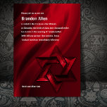 Bar Mitzvah Red Star von David Einladung<br><div class="desc">Bar Mitzvah und Bat Mitzvah laden Sets von Umua entworfen ein. Gedruckt und ausgeliefert von Zazzle oder seinen Partnern.</div>