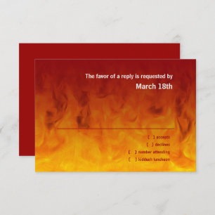 Bar Mitzvah Rouge et orange RSVP