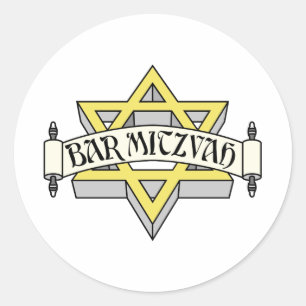 Bar Mitzvah Runder Aufkleber